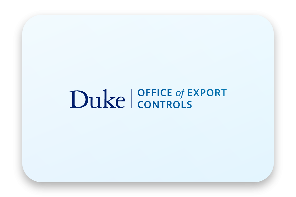 Hyperlink to Duke Office of Export Controls (OEC) page